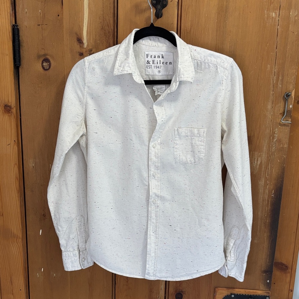 Frank & Eileen Speckled White Flannel Casual Shirt